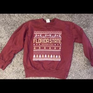 FL State Sweatshirt Youth Large (14/16) Winter Christmas